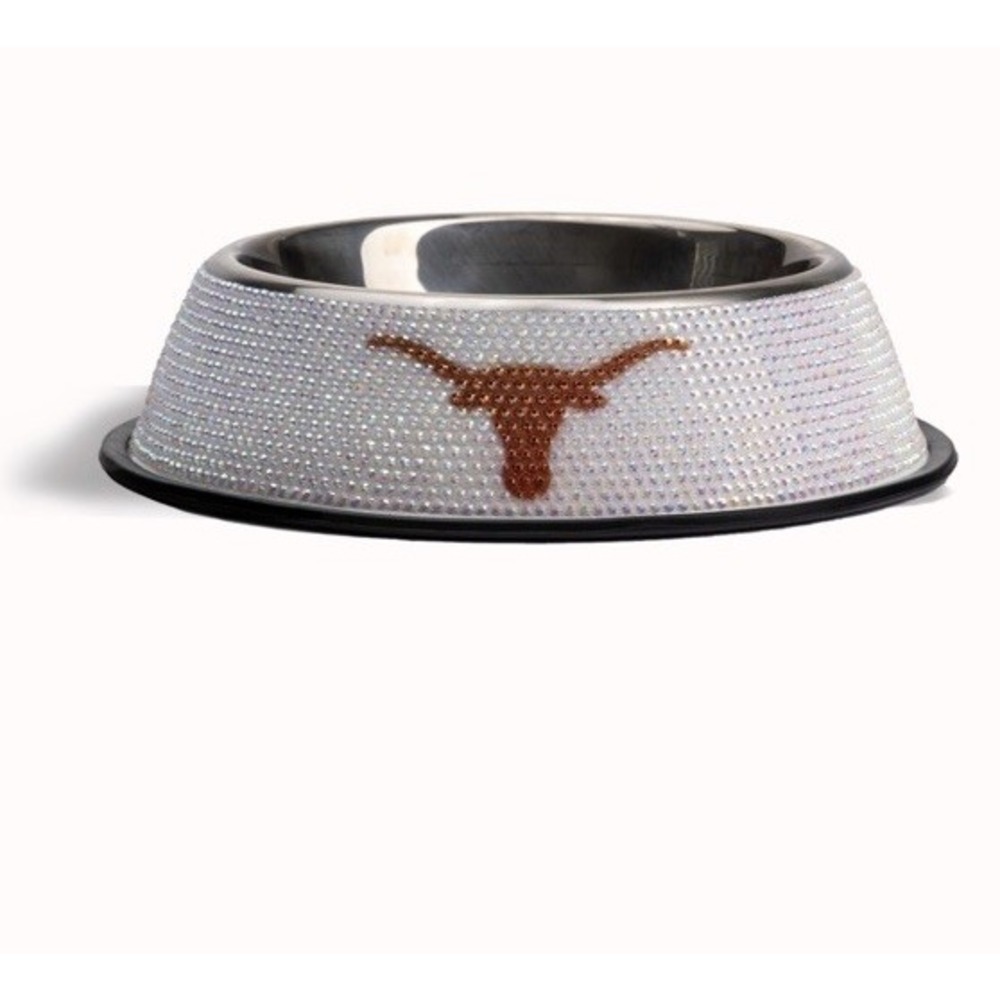 University‎ Of Texas Longhorns| Licensed NCAA Bling Stainless Pet Bowl New